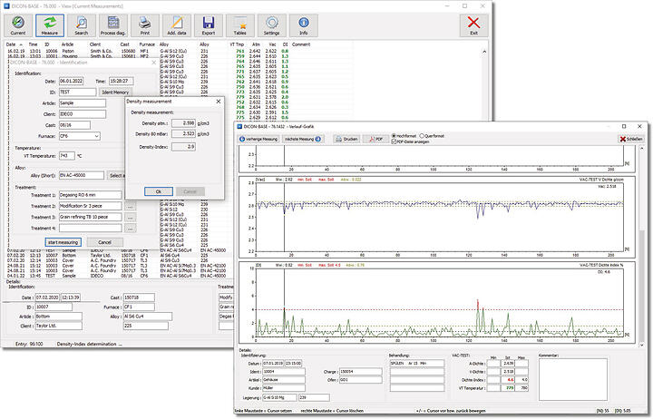 IDECO Messgeräte-Software